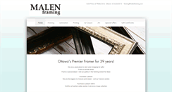 Desktop Screenshot of malenframing.com